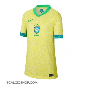 Brasile Prima Maglia Femmina Copa America 2024 Manica Corta